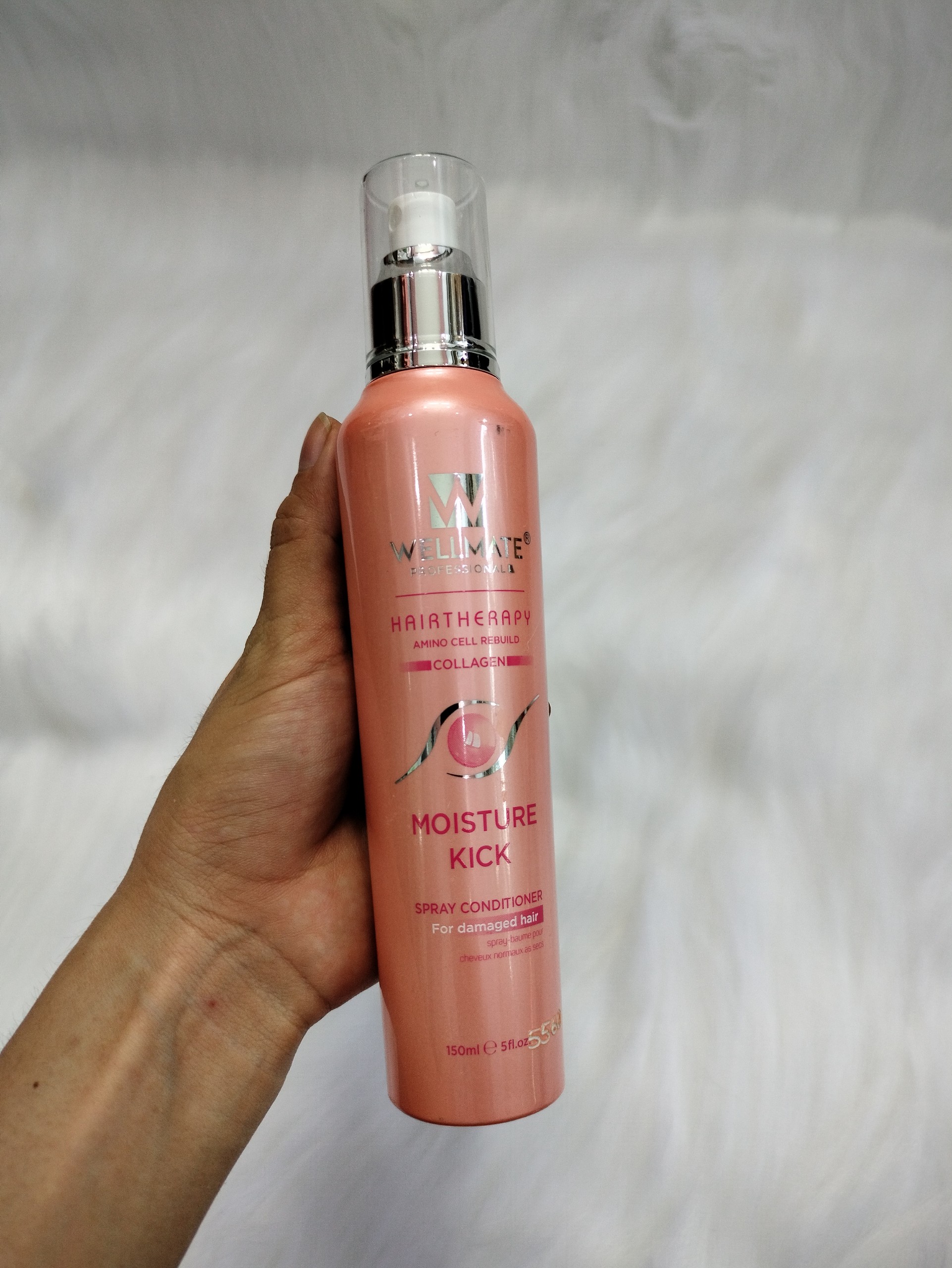 Xịt dưỡng tóc hồng collagen Wellmate