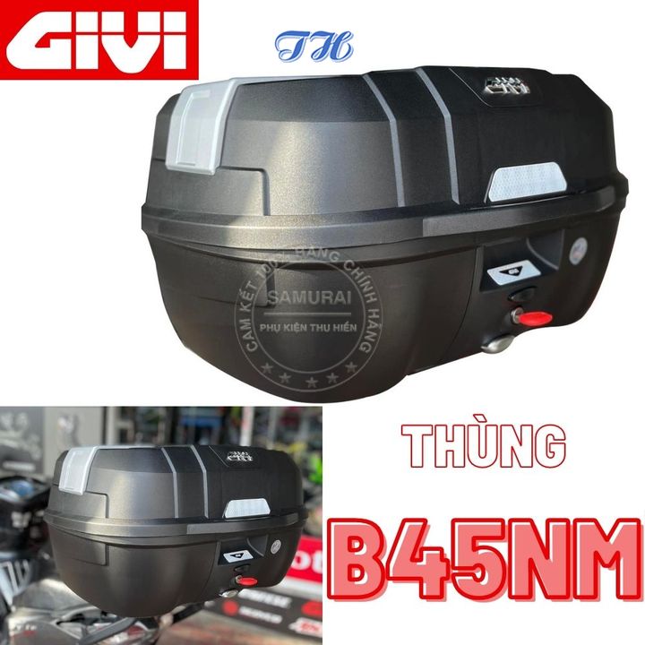 Thùng sau givi b45nm mẫu mới 2022 45 lít tặng kèm đế hàng chính hãng - bảo hành 2 năm