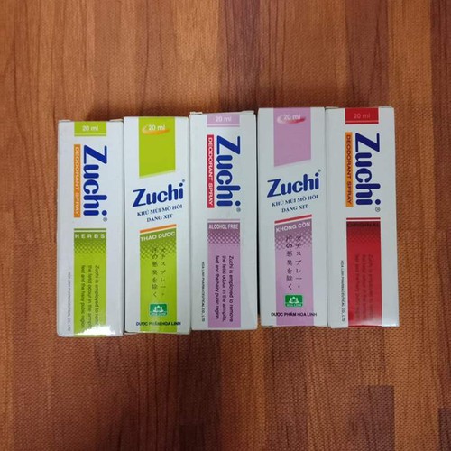 Combo 5 xịt khử mùi zuchi nách