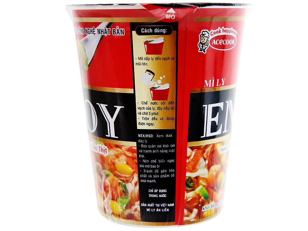 Thùng 12 ly mì Enjoy vị xương hầm, tôm thịt 77g