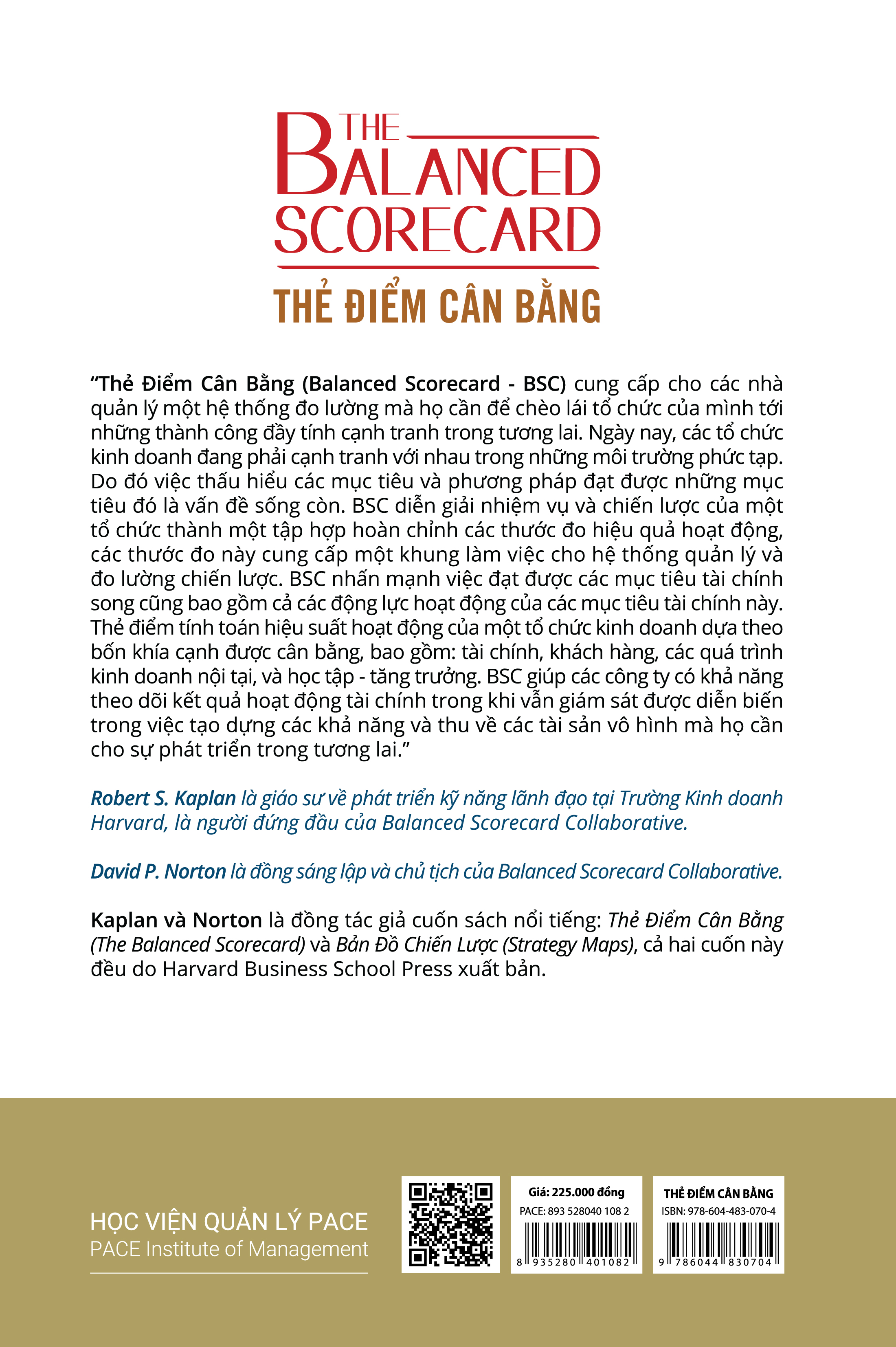 Sách - Thẻ Điểm Cân Bằng (The Balanced Scorecard) - Robert S. Kaplan, David P. Norton - PACE Books