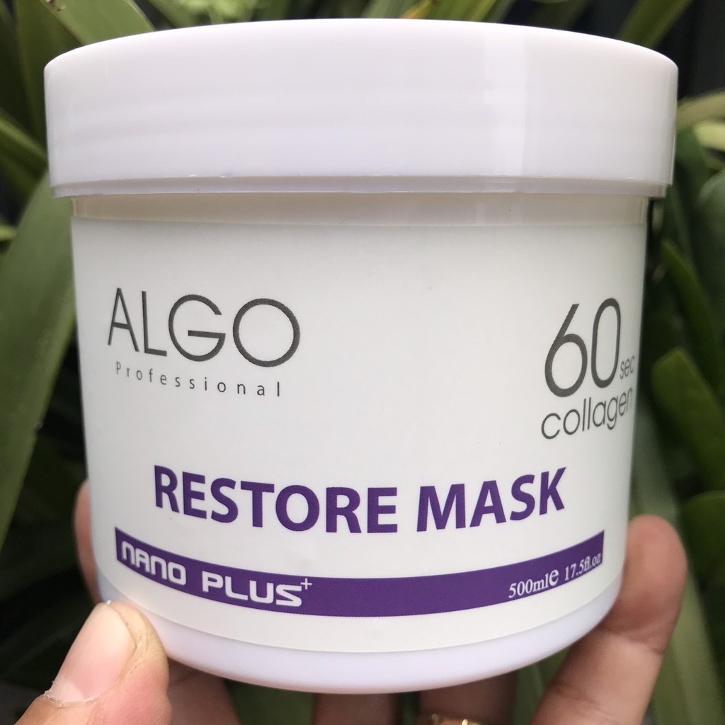 Combo hấp, xịt và tinh dầu phục hồi tóc Algo 500ml/250ml/50ml