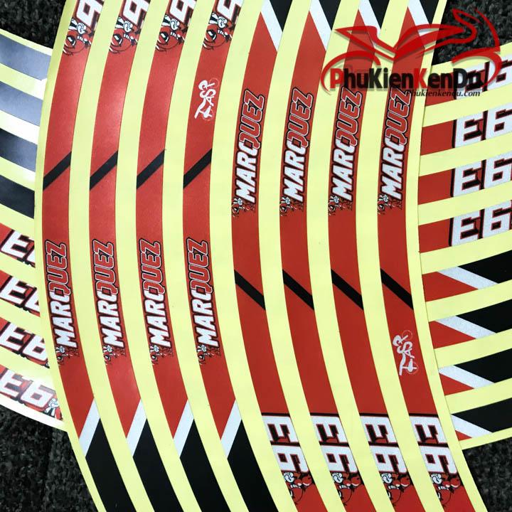 Tem viền mâm xe máy Phản Quang