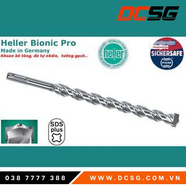 Mũi khoan bê tông 16.0x250mm Heller SDS Plus Bionic Pro 169301