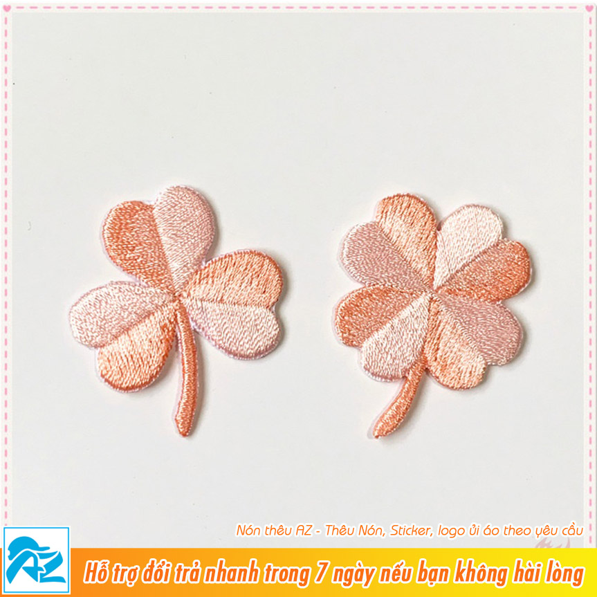 Miếng ủi thêu hình cỏ 4 lá may mắn - Patch vải S505