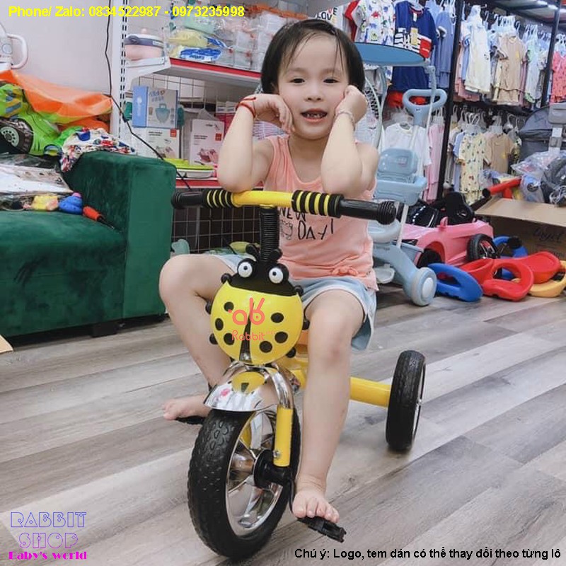 [XD3B] Xe đạp 3 bánh con bọ dừa bình nước cho bé