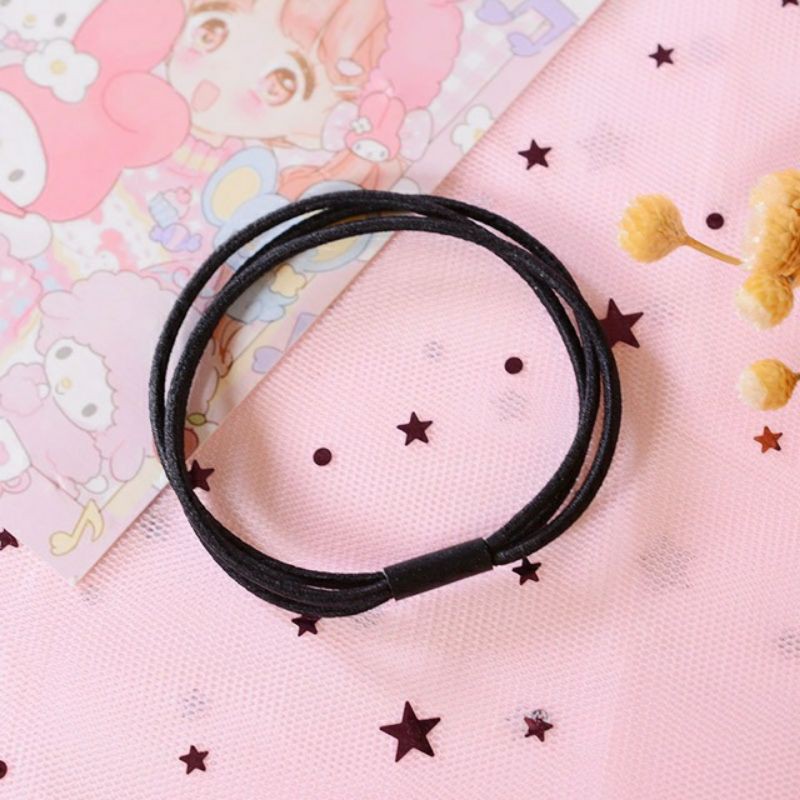 SET 10 Dây buộc tóc, chun buộc tóc 3 sợi siêu dai nhiều màu
