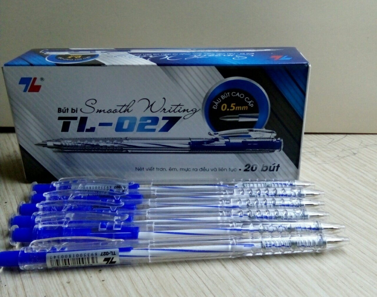 Combo 10 Bút bi Thiên Long TL-027 (Xanh, đen, đỏ,tím)