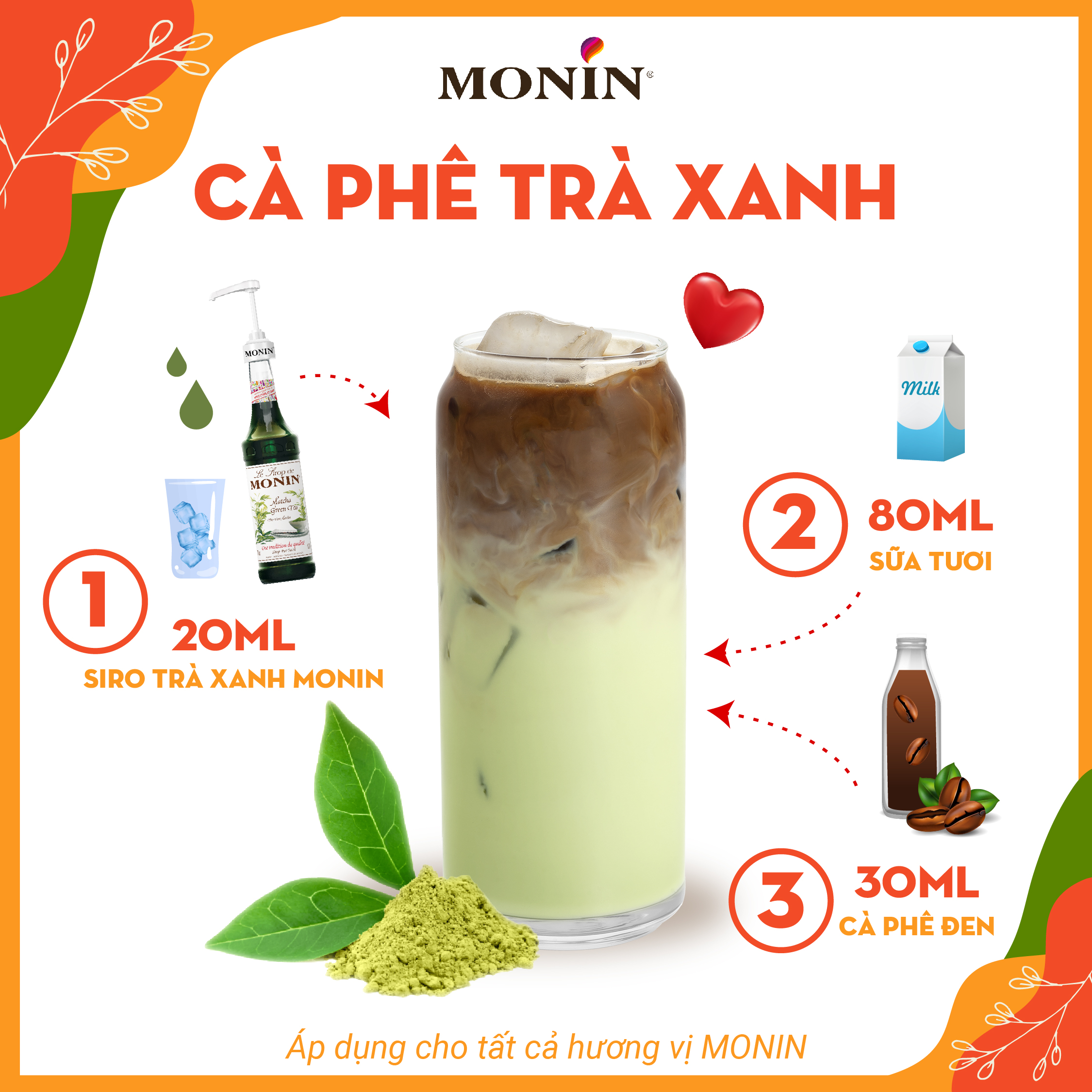 Siro Trà Xanh MONIN - 700ML