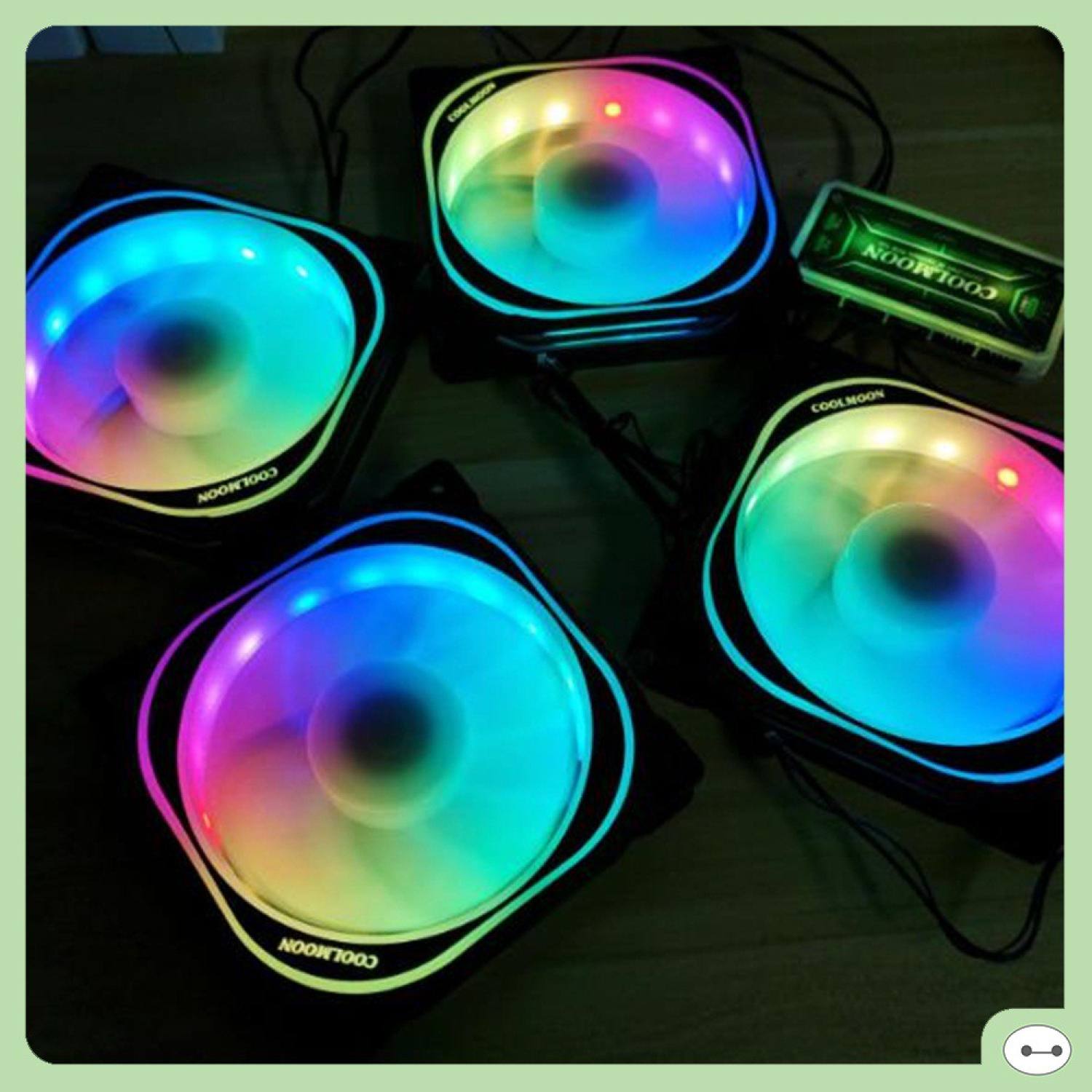 QUẠT LED FAN LED CASE COOLMOON U1 LED RGB 12CM