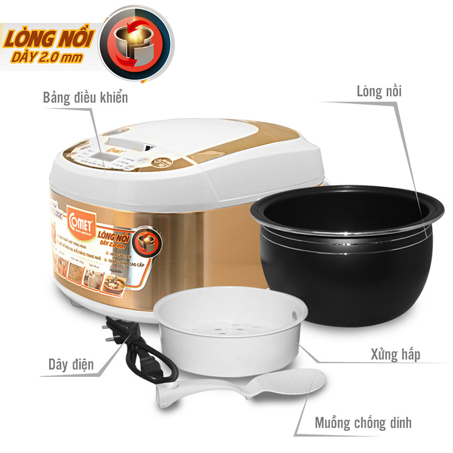 NỒI CƠM ĐIỆN TỬ COMET CM8087 1.8L