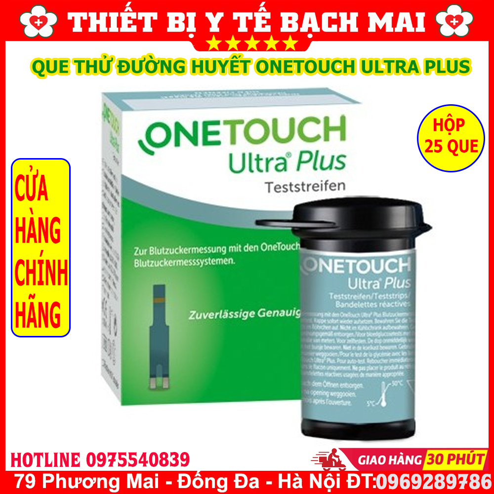 Que Thử Đường Huyết One Touch Ultra Plus Flex - Hộp 25 Que