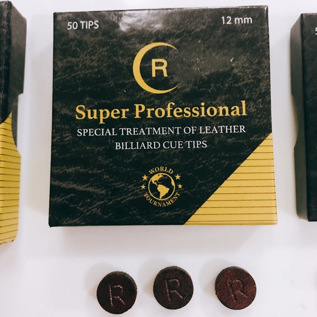 [ Bán lẻ viên ] Đầu cơ bida cao cấp R Super Professional 11.5;12;13mm