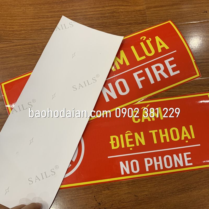 Poster decal No Smoking dán keo sẵn 15 x 40cm (10 tấm)