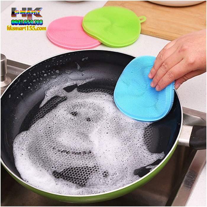 Silicone Dishwashing Pad with Hanging Hook (11 cm)