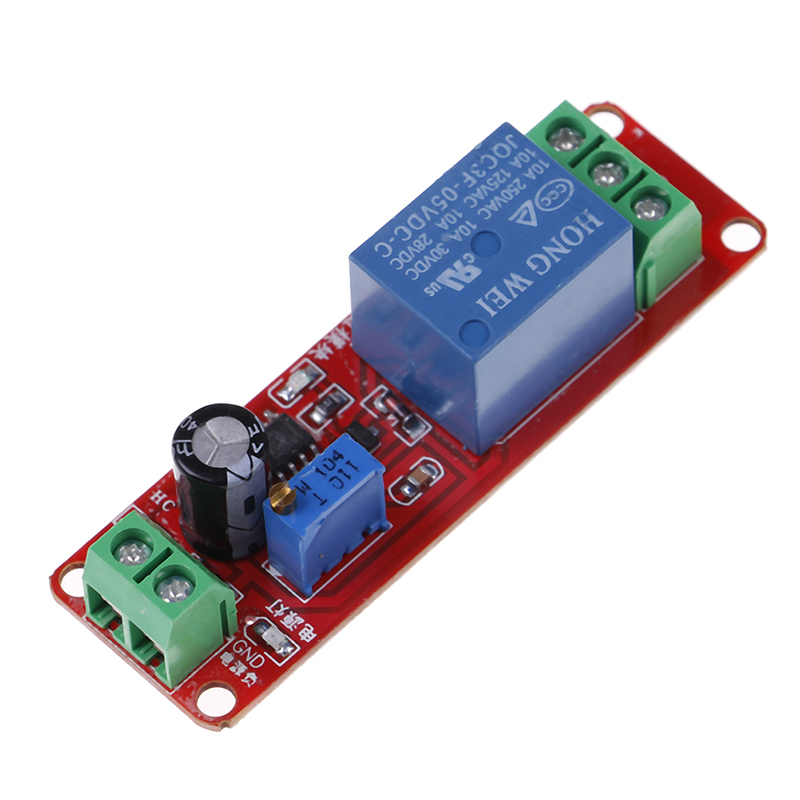 Aiqinhaimaoyi Công tắc hẹn giờ DC 5V NE555 mô-đun có thể điều chỉnh mô-đun Rơ Le trễ thời gian 0-10 giây