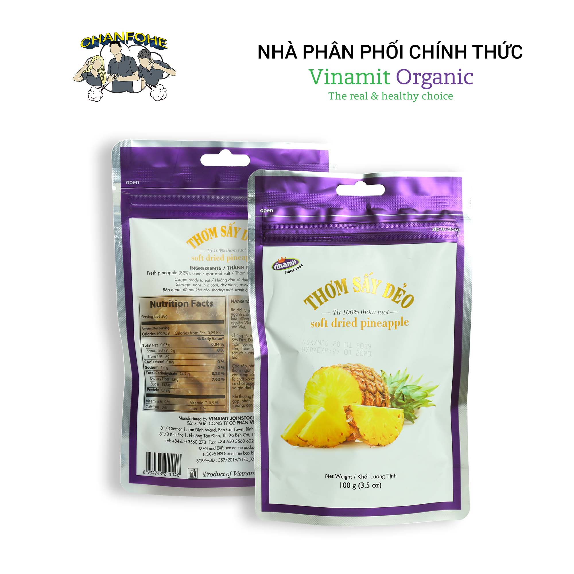 Thơm sấy dẻo VINAMIT 100G