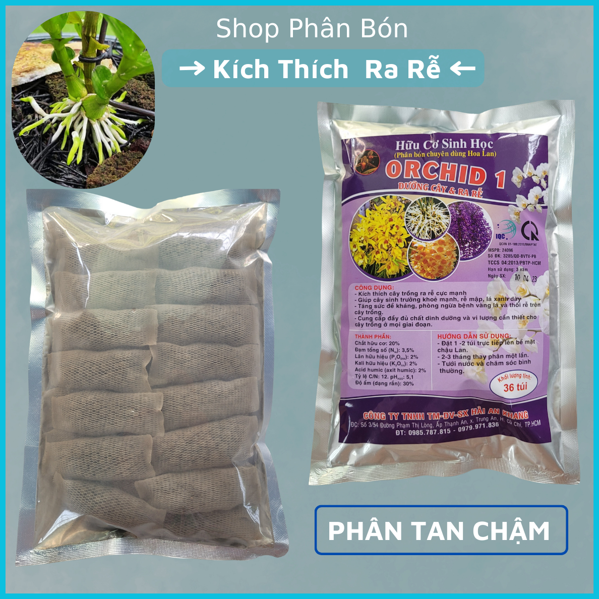 Phân Kích Thích Ra Rễ Cho Lan, Cây Kiểng, Dưỡng Cây Tan Chậm - PHÂN BÓN HOA LAN