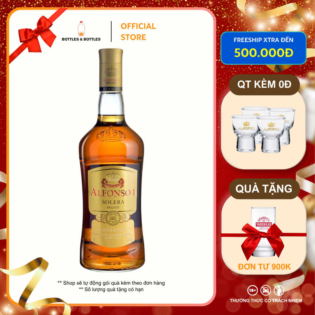 [CHÍNH HÃNG] Rượu Brandy Alfonso I Solera - 700ML - 32 %