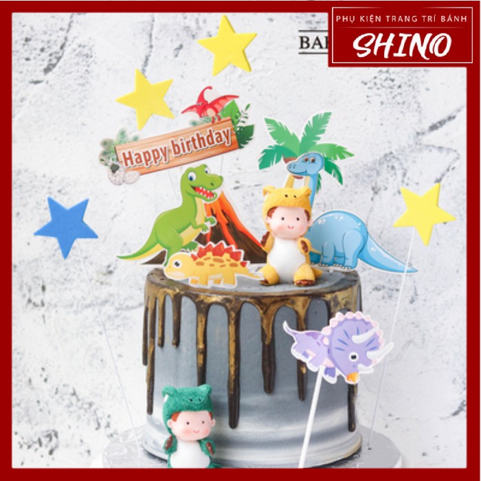 Topper/que cắm giấy hình thế giới động vật (set)