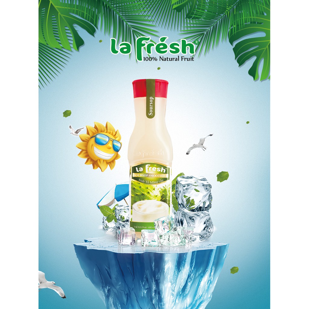 [HCM]Sinh Tố Mãng Cầu Lafresh Đà Lạt 650ml
