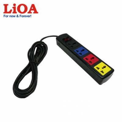 Ổ Lioa 4D có nắp che dây 3mx2 - 4D32N LIOA