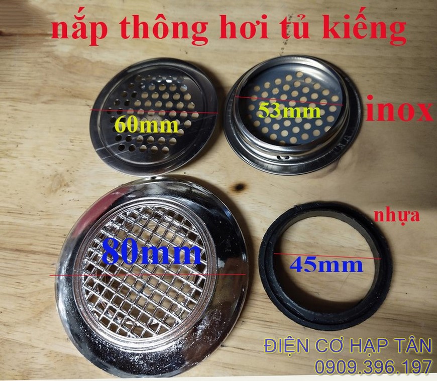 Lỗ thông hơi tủ nhôm kính , chụp thông hơi nhựa và inox , phụ kiện tủ nhôm kiếng, thông hơi tủ chén dĩa