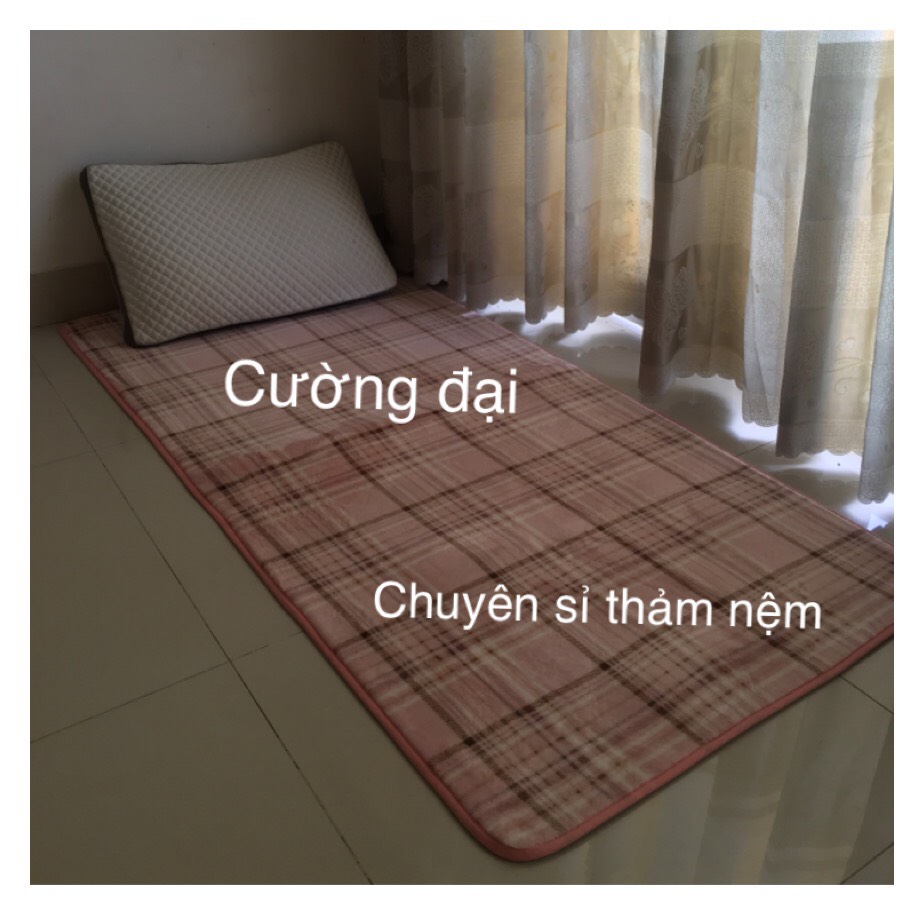 Thảm ngủ văn phòng tiện lợi  thảm lông mỏng size 0.8x1m6 ( màu ngẫu nhiên)
