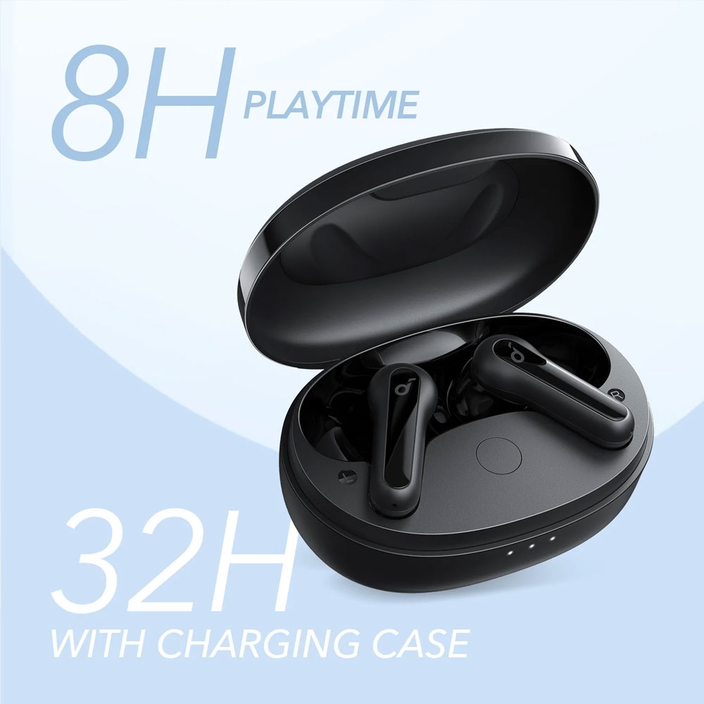 Tai nghe không dây SOUNDCORE (by ANKER) Life P2 Mini True Wireless (TWS), 32 giờ sử dụng, kháng nước IPX5, tích hợp 2 micro, sạc nhanh 10 phút dùng 2 tiếng, bluetooth 5.2 mới nhất kết nối nhanh - -A3944