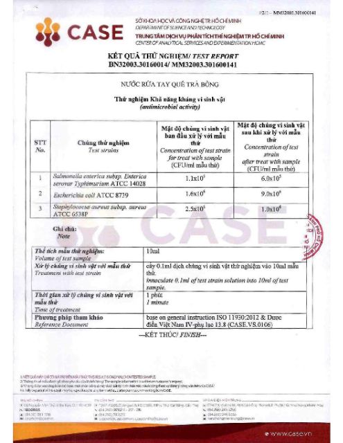 Nước rửa tay Quế Trà Bồng