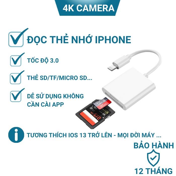Đầu đọc thẻ nhớ SD Micro SD cho Iphone Ipad