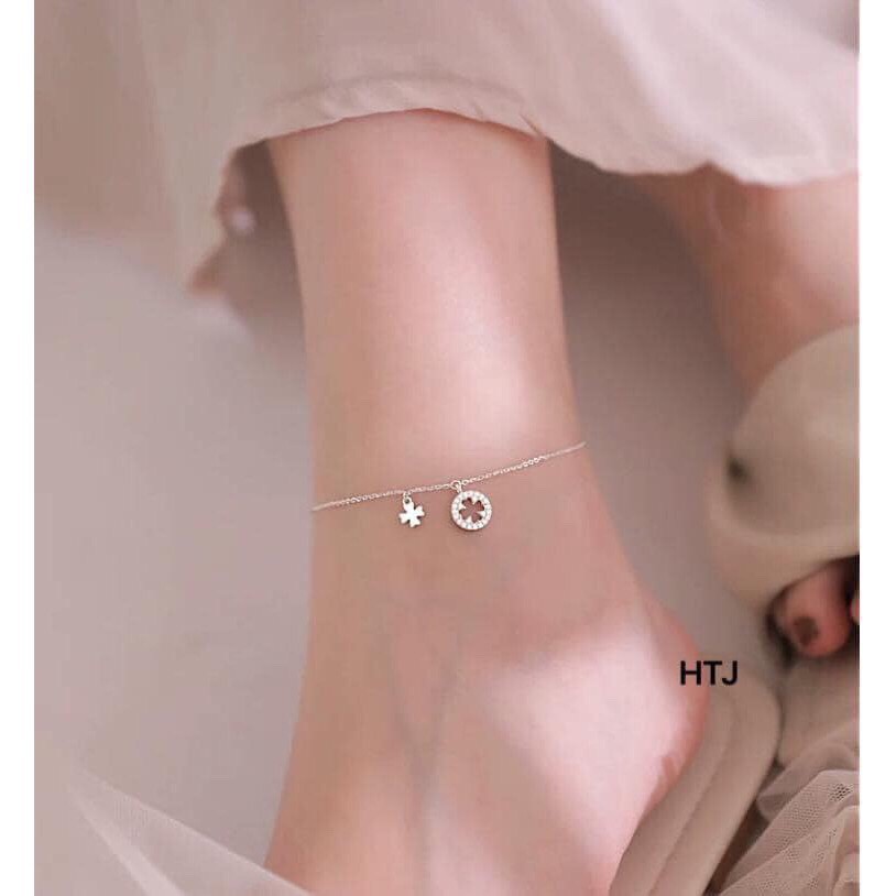 Lắc Chân Nữ Bạc Ta Cỏ 4 Lá  - TRANG SỨC BẠC TNJ CAM KẾT HÀNG CHUẨN ẢNH, CHẤT LƯỢNG TỐT, PHỤC VỤ TẬN TÌNH, CHU ĐÁO