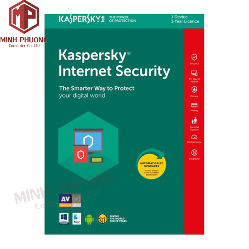 Bảng giá Phần mềm diệt virus kaspersky internet.bản 3 máy. Phong Vũ