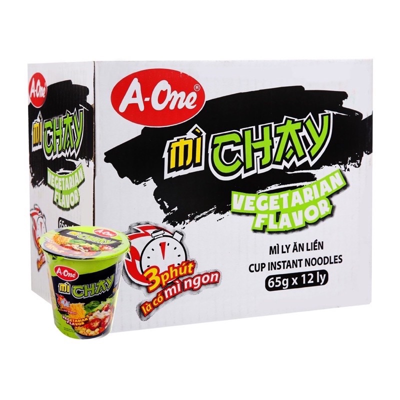 [MÌ LY CHAY SIÊU NGON] Combo 6 ly mì chay rau củ quả A One ( mỗi ly 65g) Date mới 8 tháng.