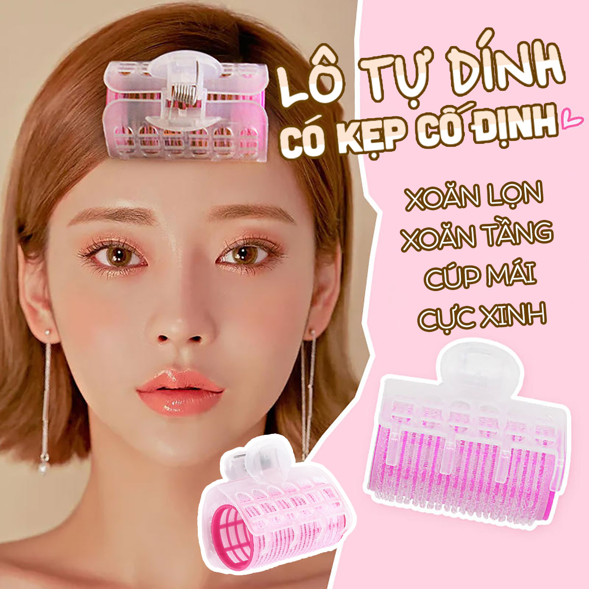 M'AYCREATE - Bộ 6 Lô Uốn Tóc Tự Dính Có Kẹp