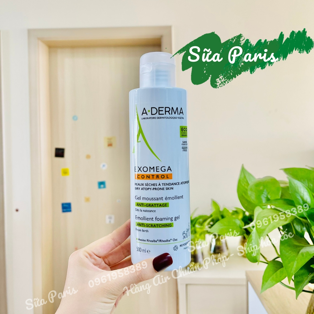 Sữa Tắm Aderma Exomega Control 500ml Dành Cho Da Khô, Da Cơ Địa , A derma