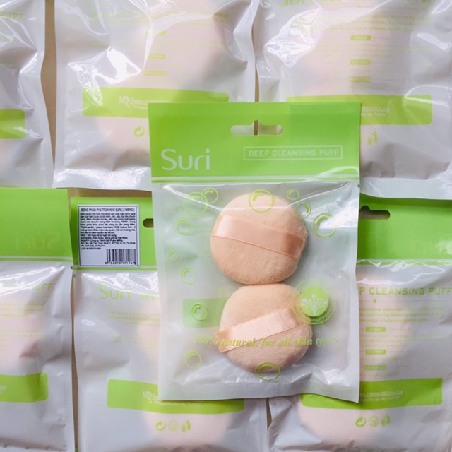BÔNG PHẤN KHÔ TRÒN NHỎ SURI (2 CÁI/ BỊCH)