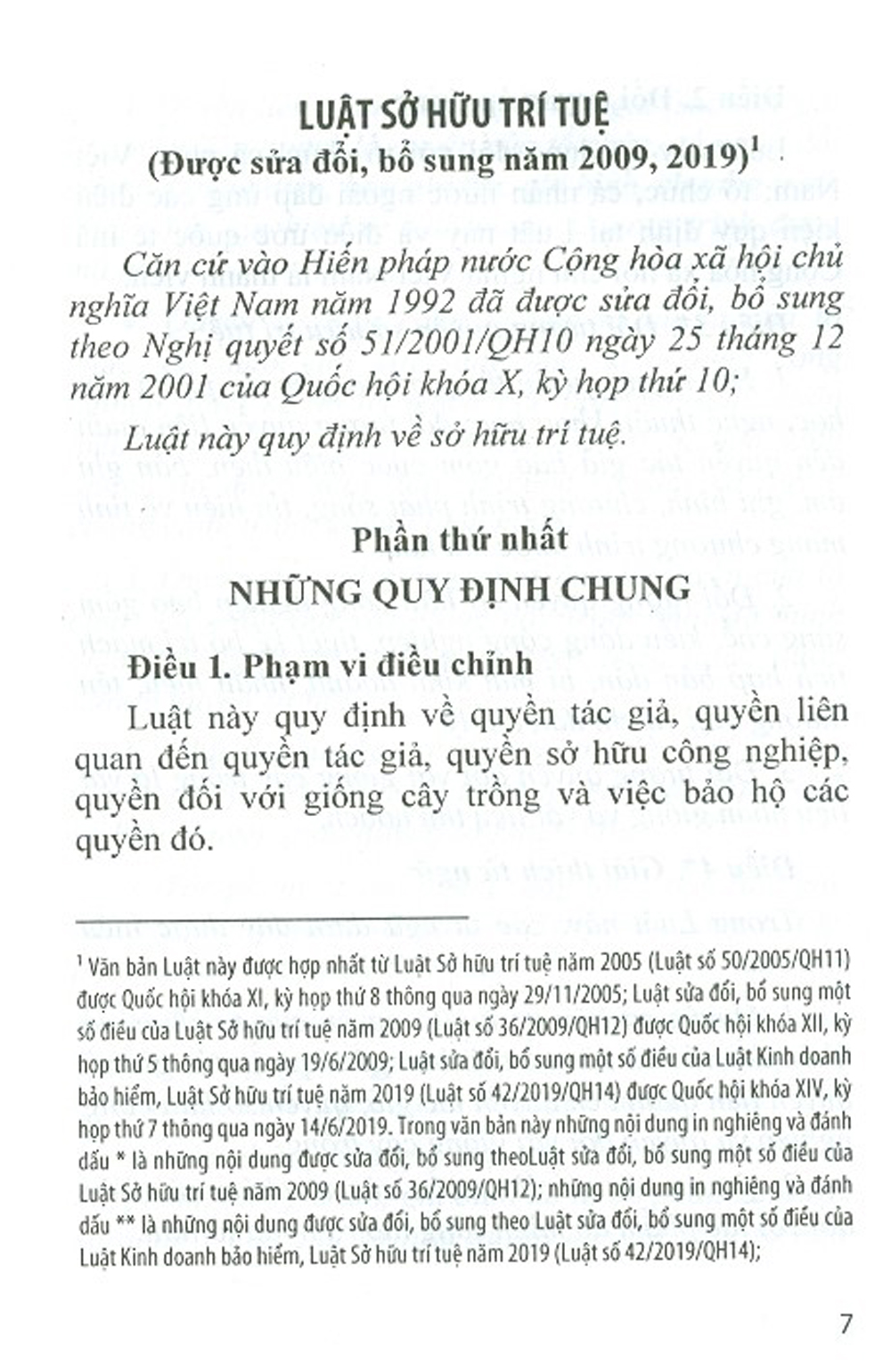 Luật Sở Hữu Trí Tuệ (Được Sửa Đổi, Bổ Sung Năm 2009, 2019)