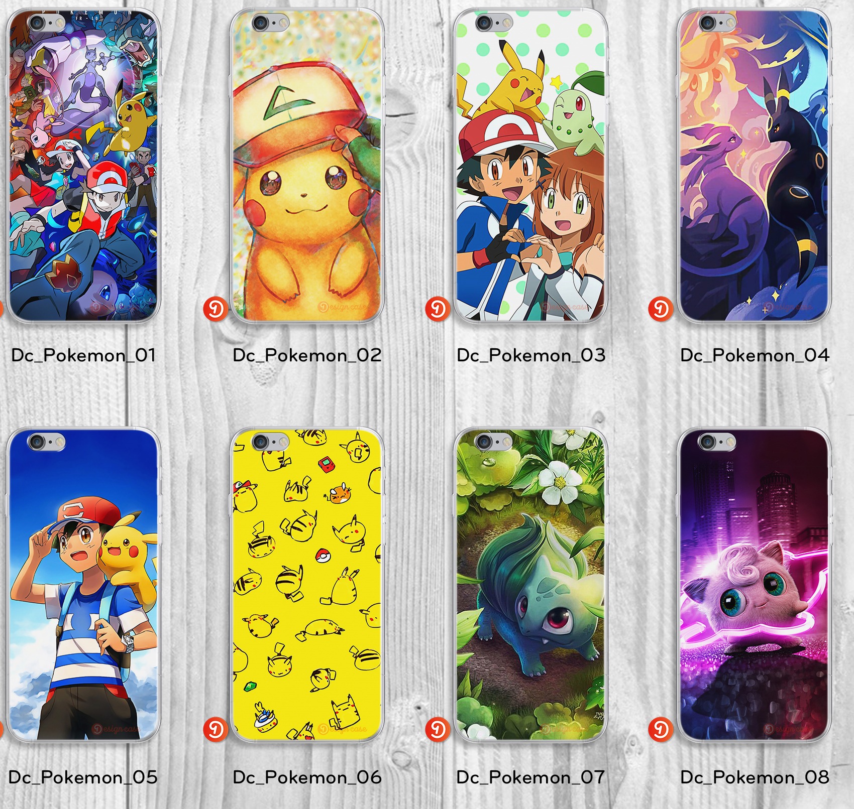 ốp lưng iphone 6/ 6plus/ 7 /7plus /8 / 8plus pokemon