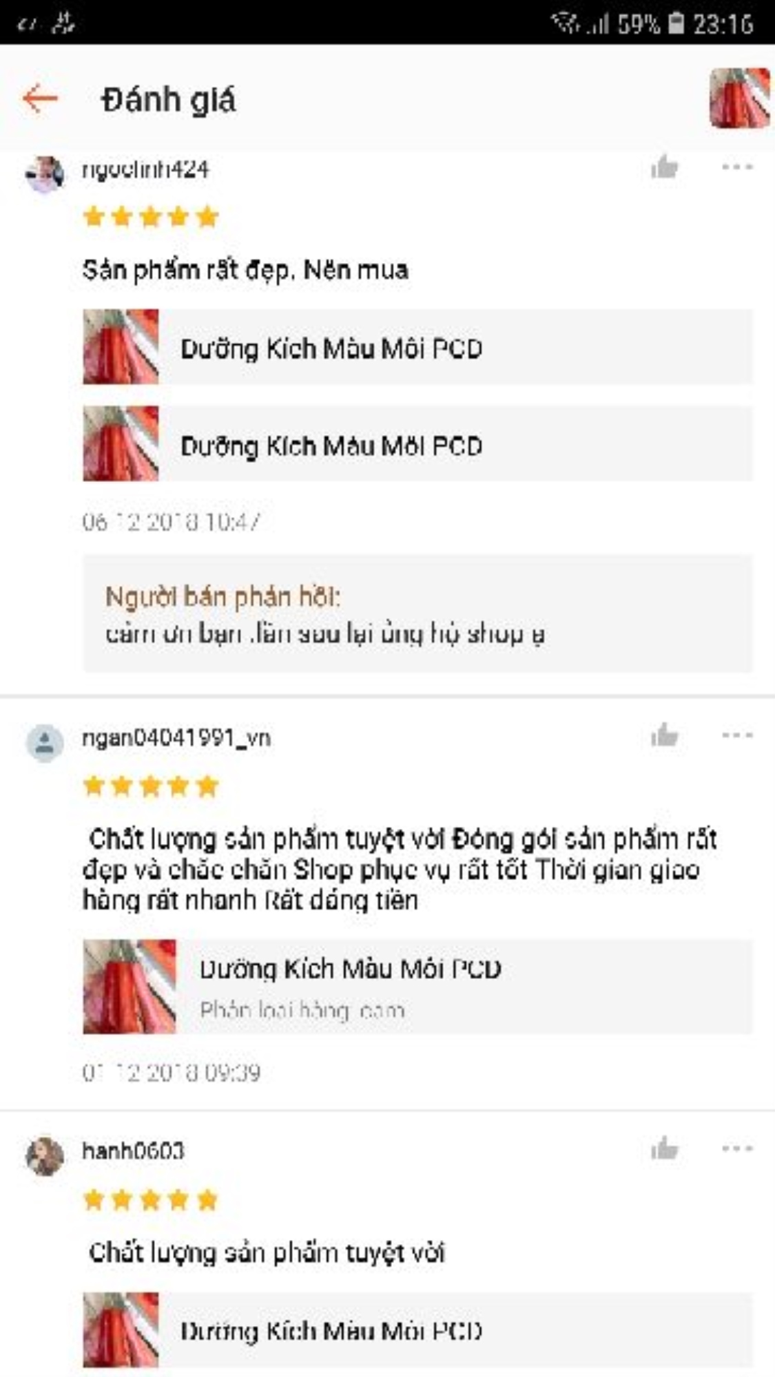 [ HÀNG LOẠI 1] Dưỡng Kích Màu Môi PCD