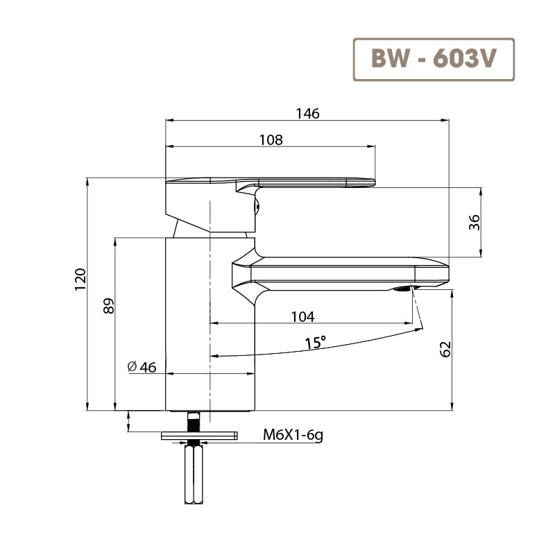 🌟[ CHÍNH HÃNG ] Vòi Lavabo Nóng lạnh Basic BW 603V Đồng mạ (Tặng kèm bộ xả Lavabo)🍀