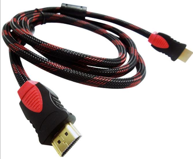 Cáp HDMI bọc dù đen đỏ 1.5m