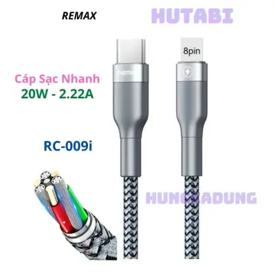 [ REMAX ] Cáp Sạc Nhanh IPhone Remax RC-009 PD 20W Type-C to Lightning Dùng Cho Củ Sạc PD