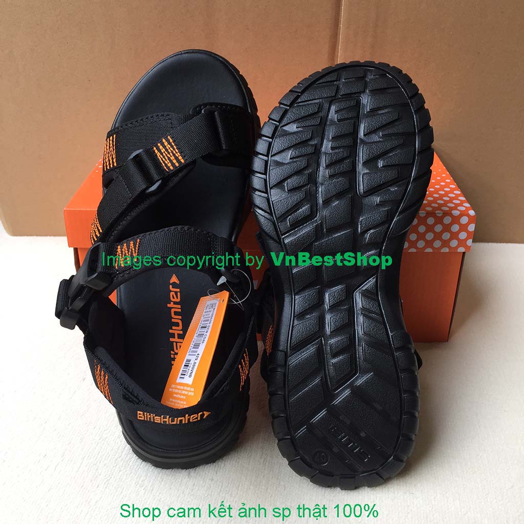 Dép Sandal Nam & Nữ Biti's Hunter DEMH00600DEN/DEWH00600DEN (Đen cam)