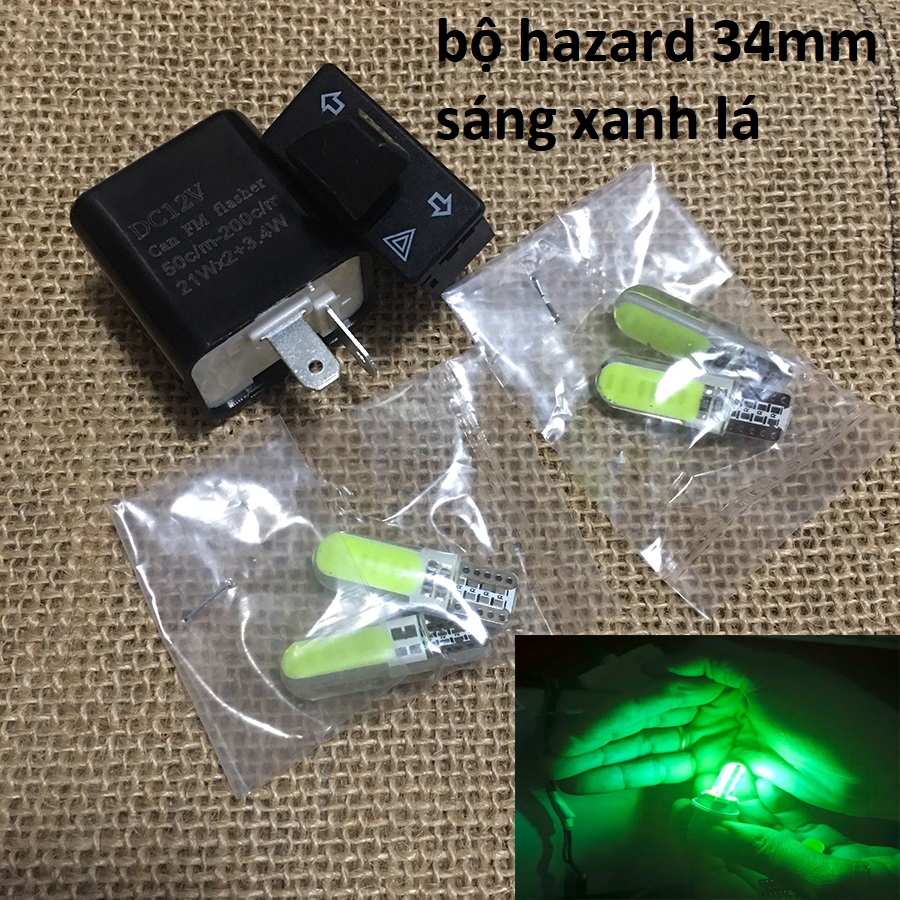Trọn Bộ Công Tắc vuông 34mm tích hợp hazard cho xe Honda-led nhiều màu chọn