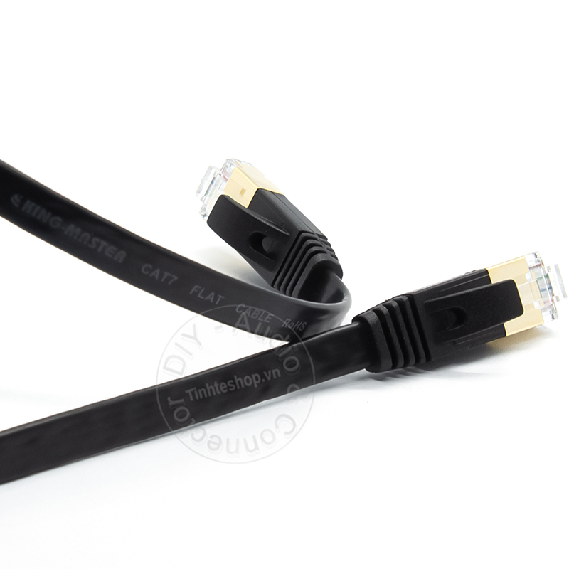 Cáp mạng Cat7 10G 600MHz siêu mỏng STP chống nhiễu đồng tinh khiết Kingmaster chiều dài từ 1.5 mét đến 20 mét