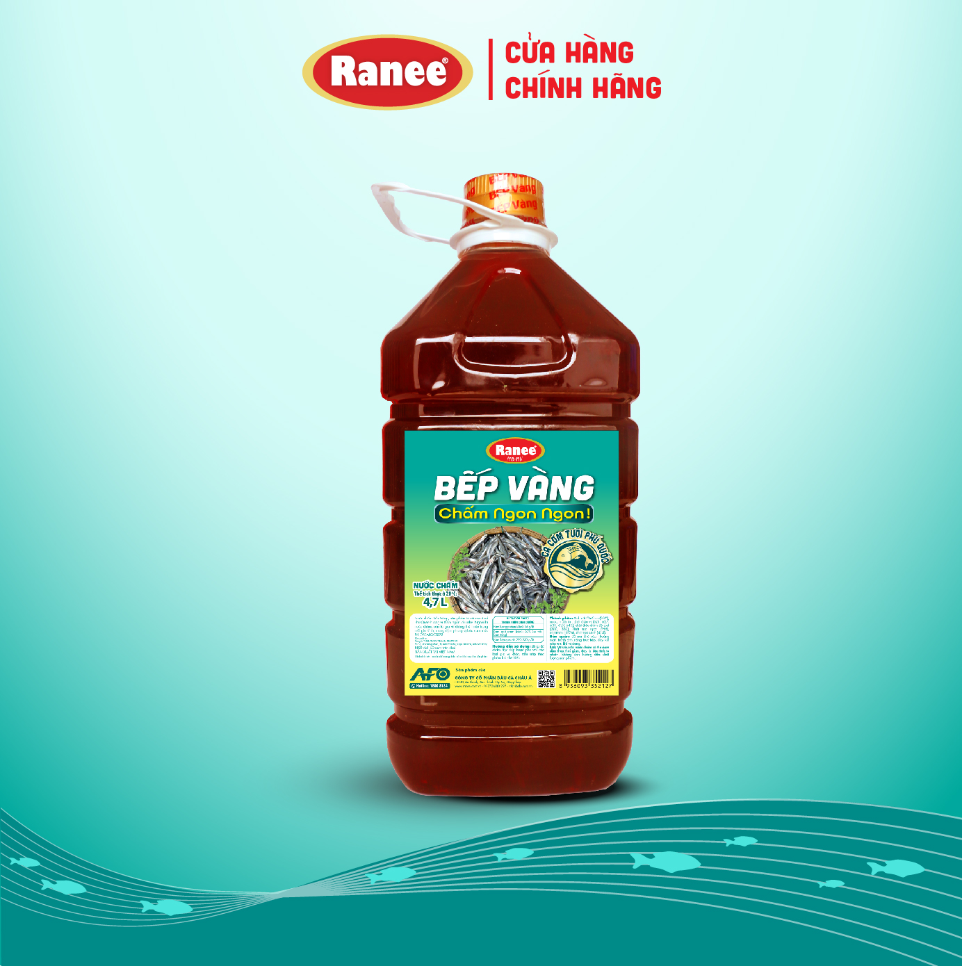 {Đơn 199k tặng hộp bơ -399k tặng vá gỗ} Nước chấm Cá Cơm Bếp Vàng siêu tiết kiệm 4.7 lít