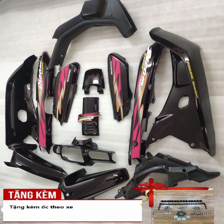 [ Tặng tem +ỐC ] Dàn áo màu NHO xe DREAM LÙN / DREAM 3 , vỏ nhựa xe máy