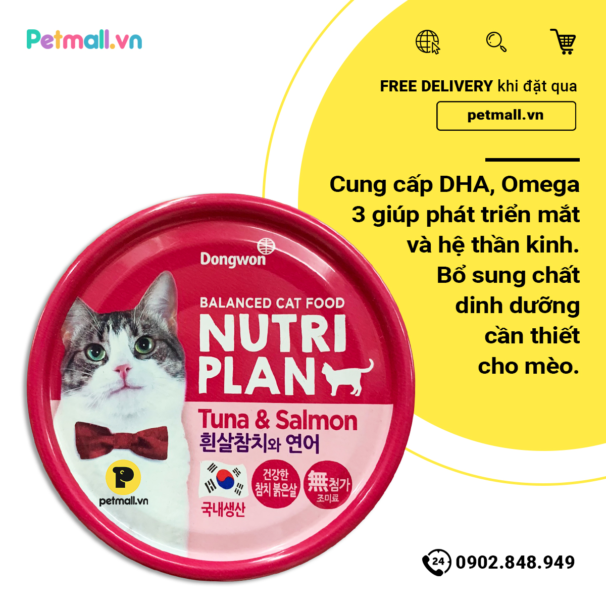 [HCM]Pate mèo Nutri Plan Tuna & Salmon 160g