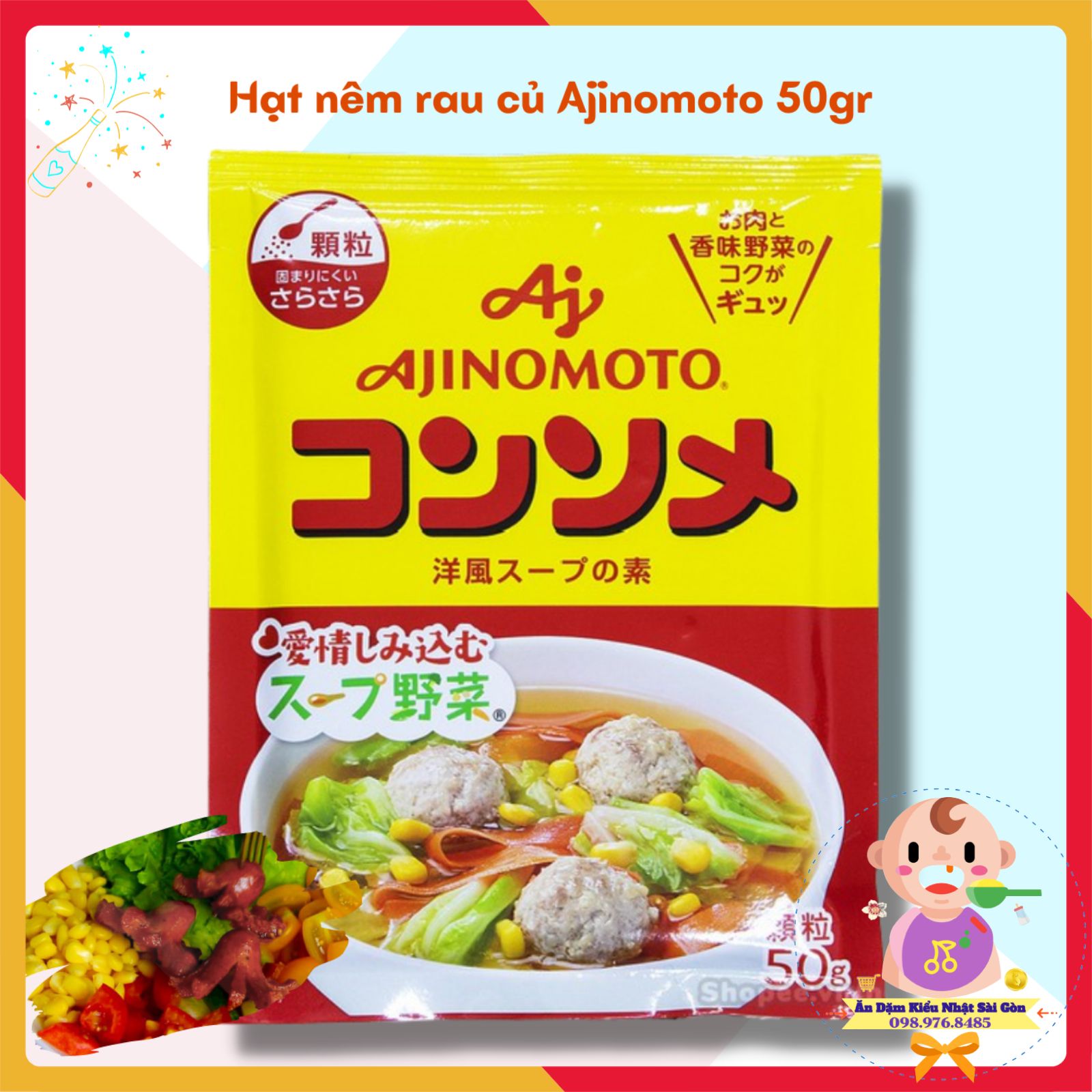 Hạt Nêm Ăn Dặm Nhật Bản Cho Bé Từ 6 Tháng Tuổi
